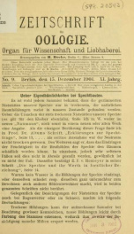 Zeitschrift für Oologie Jahrg. 11 no. 9 Dez 1901_cover