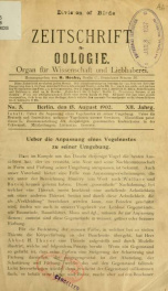 Zeitschrift für Oologie Jahrg. 12 no. 5 Aug 1902_cover