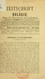 Zeitschrift für Oologie Jahrg. 12 no. 6 Sept 1902_cover