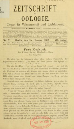 Zeitschrift für Oologie Jahrg. 12 no. 7 Okt 1902_cover