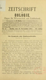 Zeitschrift für Oologie Jahrg. 12 no. 8 Nov 1902_cover