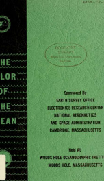 The Color of the ocean: report of the conference on August 5-6, 1969, held at Woods Hole Oceanographic Institution_cover