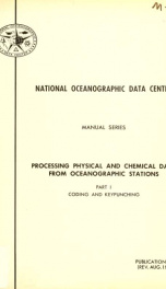 Processing physical and chemical data from oceanographic stations pt.1 (1964)_cover