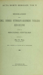 Acta horti bergiani : Meddelanden från Kongl. Svenska Vetenskaps-Akademiens Trädgård Bergielund Bd.6 (1918)_cover