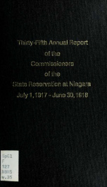 Annual report of the Commissioners of the State Reservation at Niagara 35_cover