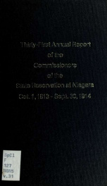 Annual report of the Commissioners of the State Reservation at Niagara 31_cover