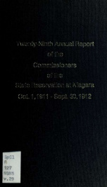 Annual report of the Commissioners of the State Reservation at Niagara 29_cover