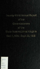 Annual report of the Commissioners of the State Reservation at Niagara 23_cover