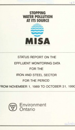 Status report on the effluent monitoring data for the iron and steel sector : for the period from November 1, 1989 to October 31, 1990_cover