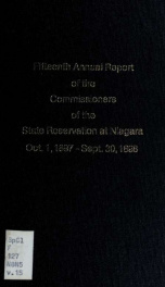 Annual report of the Commissioners of the State Reservation at Niagara 15_cover