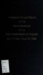 Annual report of the Commissioners of the State Reservation at Niagara 13_cover