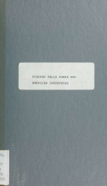 Niagara Falls power and American industries_cover