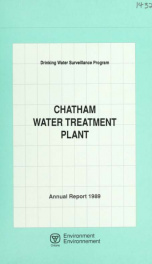 Drinking Water Surveillance Program annual report.  Chatham Water Treatment Plant. 1989_cover