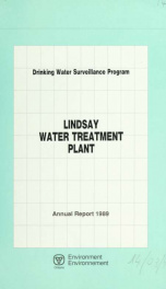 Drinking Water Surveillance Program annual report. Lindsay Water Treatment Plant. 1989_cover