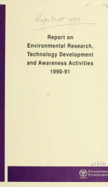 Report on environmental research, technology development and awareness activities_cover