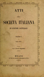 Atti della Societitaliana di scienze naturali v.4 (1862)_cover