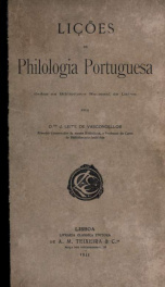 Lições de philologia portuguesa dadas na Biblioteca Nacional de Lisboa_cover