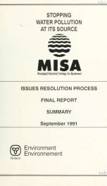 MISA: Issues Resolution Process - Final Report Summary_cover
