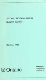 Town of Listowel Artificial Marsh Project - Project No. 128rr: Final Report_cover