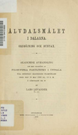 Älvdalsmalet i Dalarna_cover