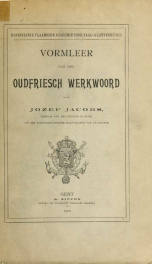 Vormleer van het oudfriesch werkwoord_cover