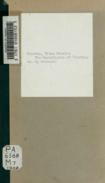 Mostellaria. An abridged acting ed. arr., translated, and enacted by the Classical society of the Victoria University of Manchester. Edited by G. Norwood_cover