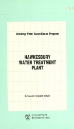 Drinking Water Surveillance Program annual report. Hawkesbury Water Treatment Plant. 1989 1989_cover