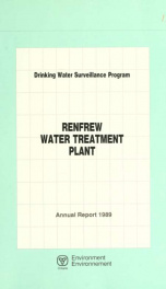 Drinking Water Surveillance Program annual report. Renfrew Water Treatment Plant.  1989 1989_cover