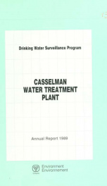 Drinking Water Surveillance Program annual report. Casselman Water Treatment Plant. 1989 1989_cover