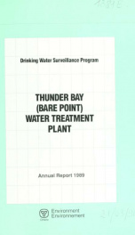 Drinking Water Surveillance Program annual report. Thunder Bay (Bare Point) Water Treatment Plant.  1989 1989_cover