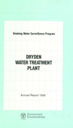Drinking Water Surveillance Program annual report. Dryden Water Treatment Plant.  1989 1989_cover