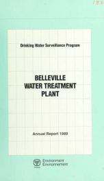 Drinking water surveillance program annual report. Belleville Water Treatment Plant.  1989 1989_cover