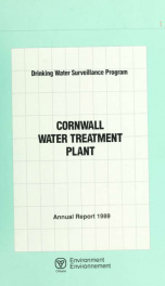 Drinking water surveillance program annual report. Cornwall Water Treatment Plant.  1989 1989_cover