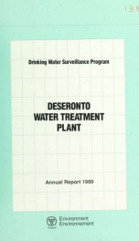 Drinking water surveillance program annual report. Deseronto Water Treatment Plant.  1989 1989_cover