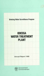 Drinking Water Surveillance Program annual report. Odessa Water Treatment Plant. 1989 1989_cover