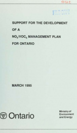 Support for the development of a NOx/VOCs management plan for Ontario_cover