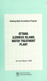 Drinking Water Surveillance Program annual report. Ottawa (Lemieux Island) Water Supply System. 1989 1989_cover