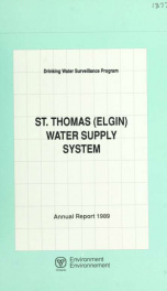 Drinking Water Surveillance Program annual report. St. Thomas (Elgin) Water Supply System. 1989 1989_cover