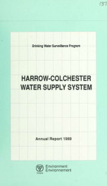 Drinking Water Surveillance Program annual report. Harrow-Colchester Water Supply System. 1989 1989_cover