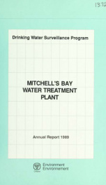Drinking water surveillance program annual report.  Mitchell's Bay Water Treatment Plant. 1989 1989_cover