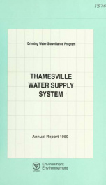 Drinking Water Surveillance Program annual report. Thamesville Water Supply System. 1989 1989_cover