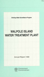 Drinking Water Surveillance Program annual report. Walpole Island Water Treatment Plant. 1989 1989_cover