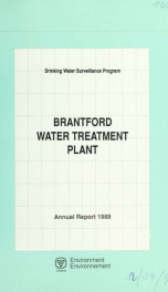 Drinking water surveillance program annual report. Brantford Water Treatment Plant. 1989 1989_cover