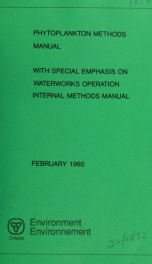 Phytoplankton methods manual with special emphasis on waterworks operation : internal methods manual : report_cover