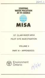 St. Clair River MISA pilot site investigation 2, pt. 3_cover