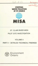 St. Clair River MISA pilot site investigation 2, pt.2_cover