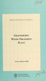 Drinking Water Surveillance Program annual report. Gravenhurst Water Treatment Plant._cover