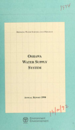 Drinking Water Surveillance Program annual report. Oshawa Water Supply System._cover