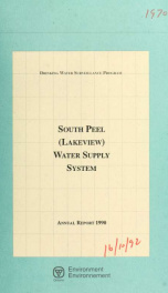 Drinking Water Surveillance Program annual report. South Peel (Lakeview) Water SUpply System_cover