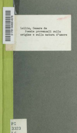 Poesie provenzali sulla origine e sulla natura d'amore. A cura di C. de Lollis_cover